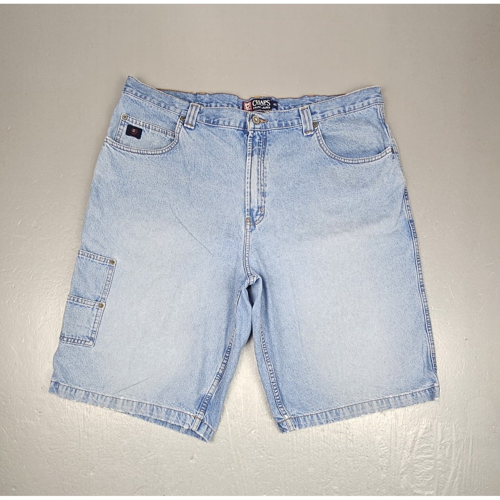 Vintage Chaps Ralph Lauren Jean Shorts Mens 40‎ Blue Denim Carpenter Jorts